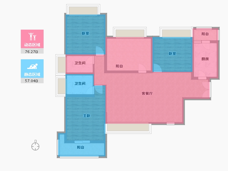 四川省-成都市-南城都汇3A期汇馨园-123.00-户型库-动静分区