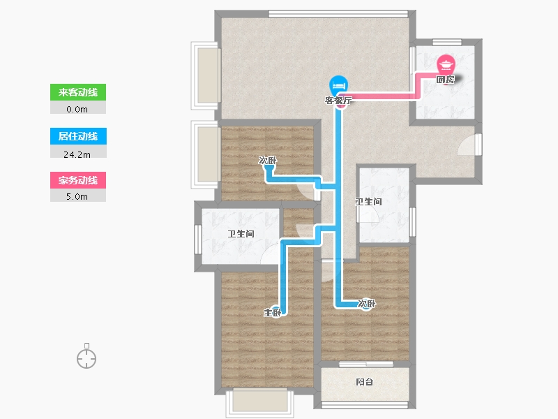 江苏省-苏州市-嘉骏峰庭-98.86-户型库-动静线