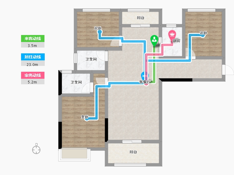 湖北省-孝感市-新天地-95.46-户型库-动静线