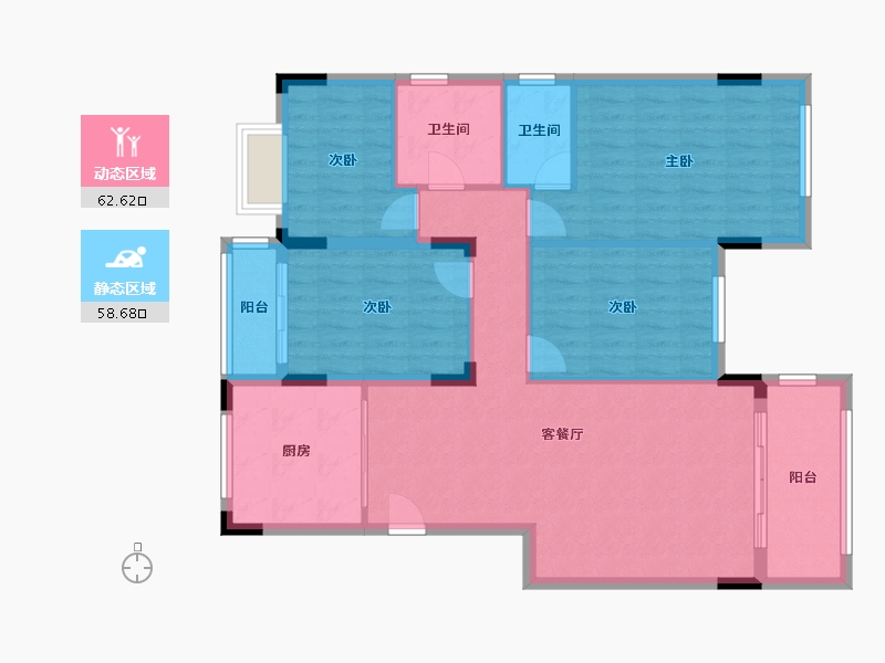 江西省-吉安市-名都花园-110.00-户型库-动静分区