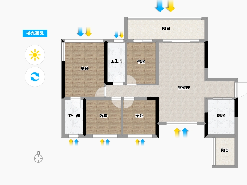 四川省-眉山市-高瑞熙悦府-97.01-户型库-采光通风