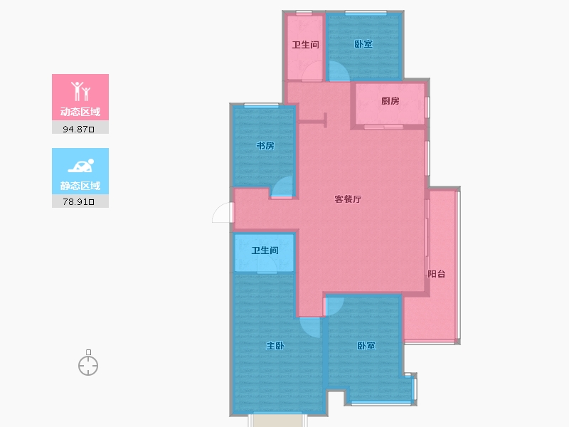 山东省-德州市-华腾御城澜湾-157.60-户型库-动静分区