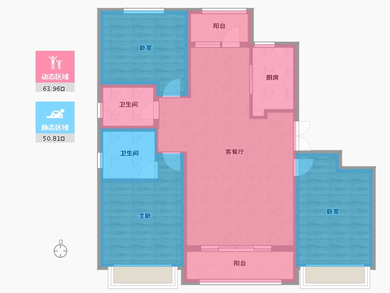 山东省-泰安市-开元盛世望岳园-103.12-户型库-动静分区