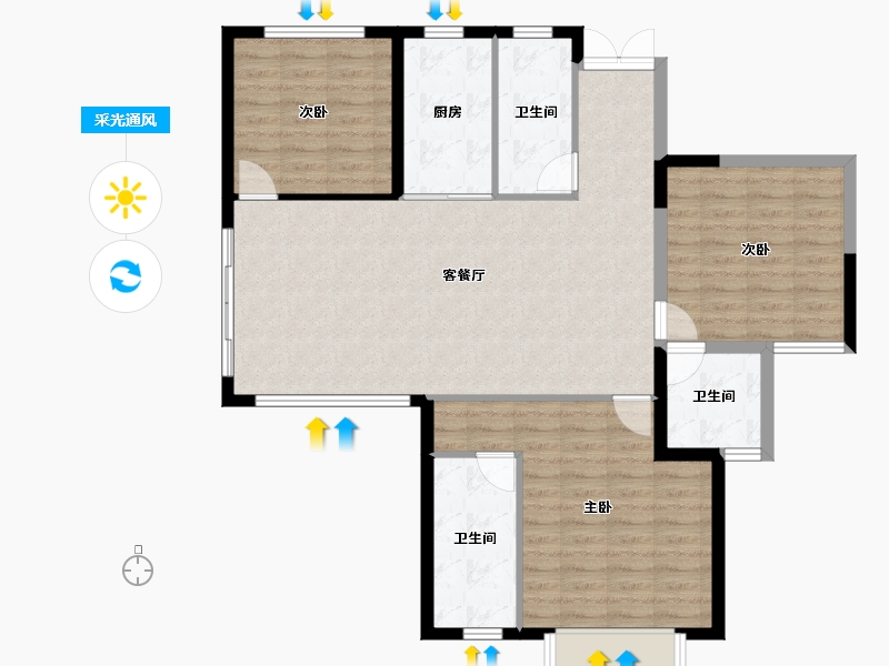 湖南省-株洲市-第四代住房未来社区-104.28-户型库-采光通风