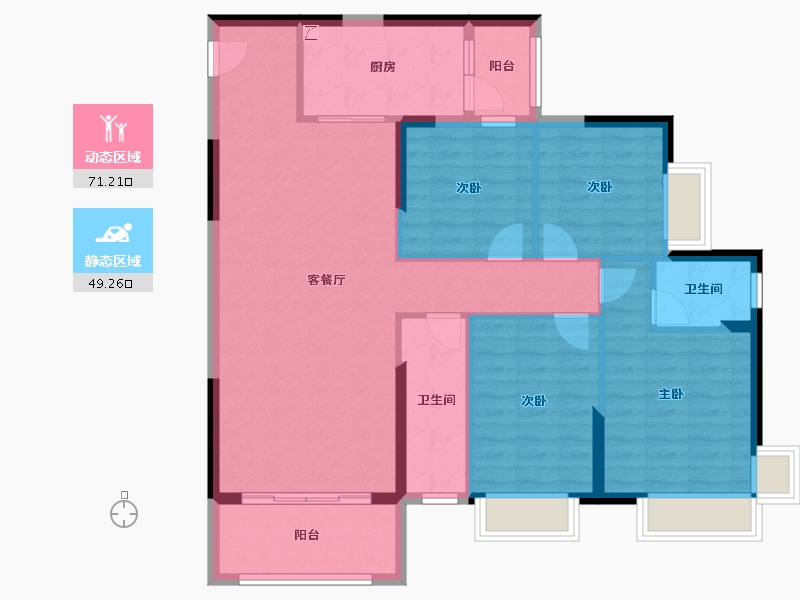 广东省-河源市-新城豪庭-108.81-户型库-动静分区