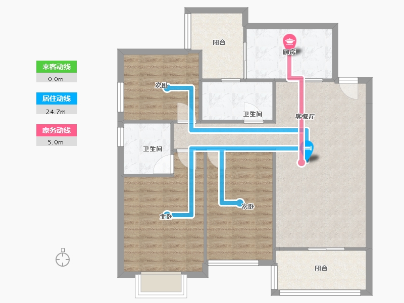 湖南省-长沙市-恒大名都-93.00-户型库-动静线