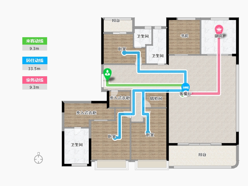 浙江省-温州市-天樾玺-220.11-户型库-动静线