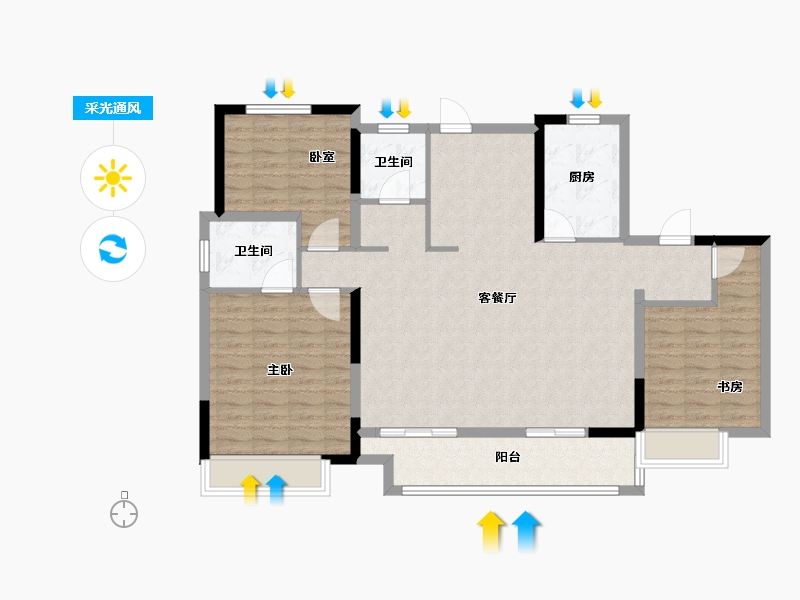 河南省-许昌市-招商公园与湖-114.40-户型库-采光通风