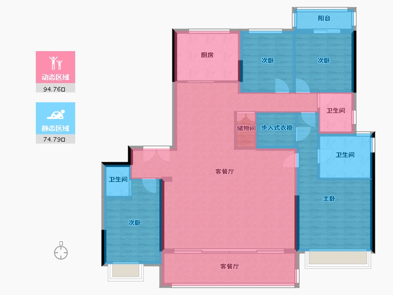 河南省-郑州市-建业橙园-154.00-户型库-动静分区