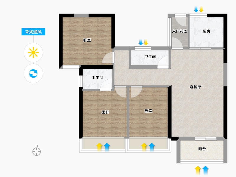 广西壮族自治区-防城港市-博古·东海岸-78.63-户型库-采光通风