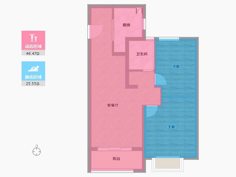 浙江省-杭州市-澳海百合云泽赋-64.00-户型库-动静分区