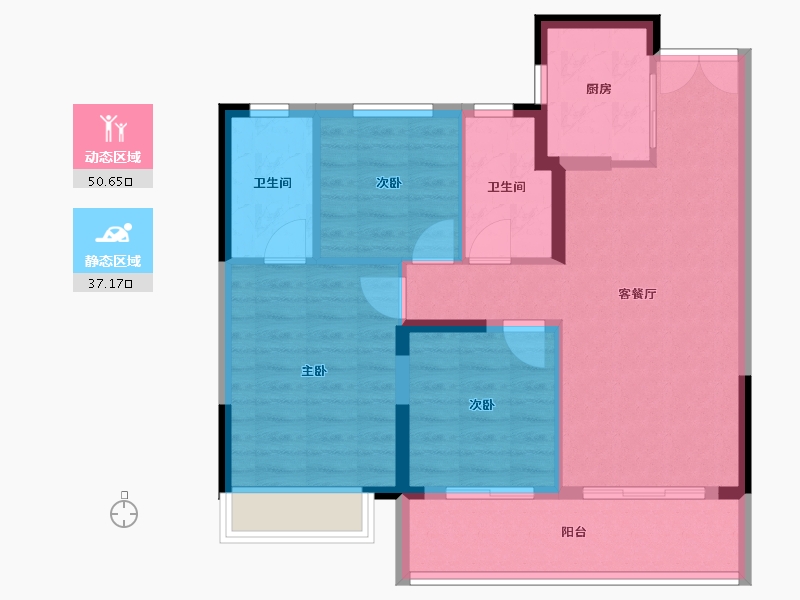 浙江省-温州市-中楠御墅-78.93-户型库-动静分区