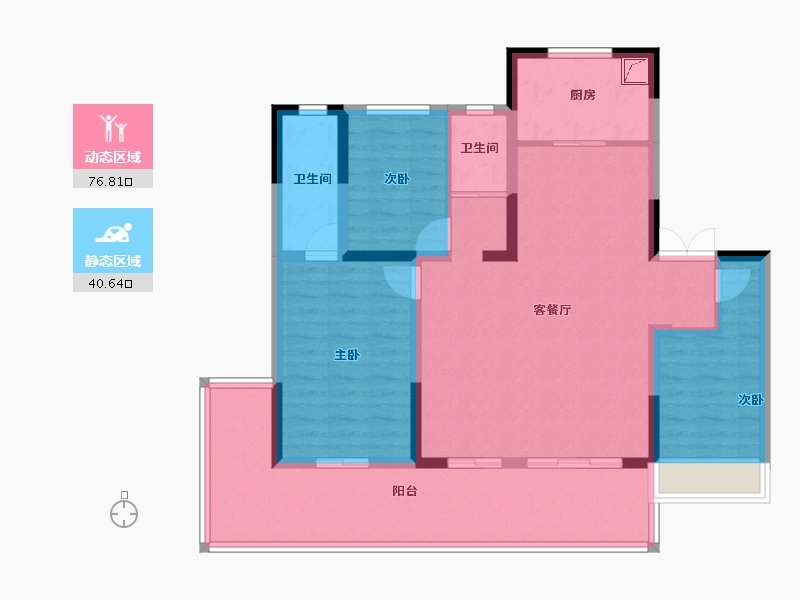 江苏省-苏州市-旭辉·和庭-104.63-户型库-动静分区