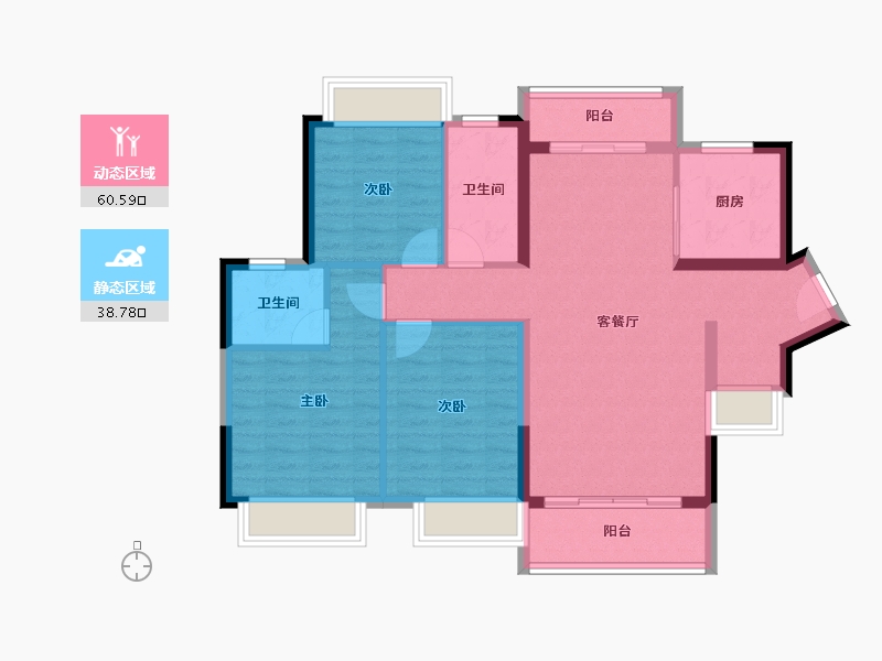 广东省-阳江市-伴山溪谷-89.14-户型库-动静分区