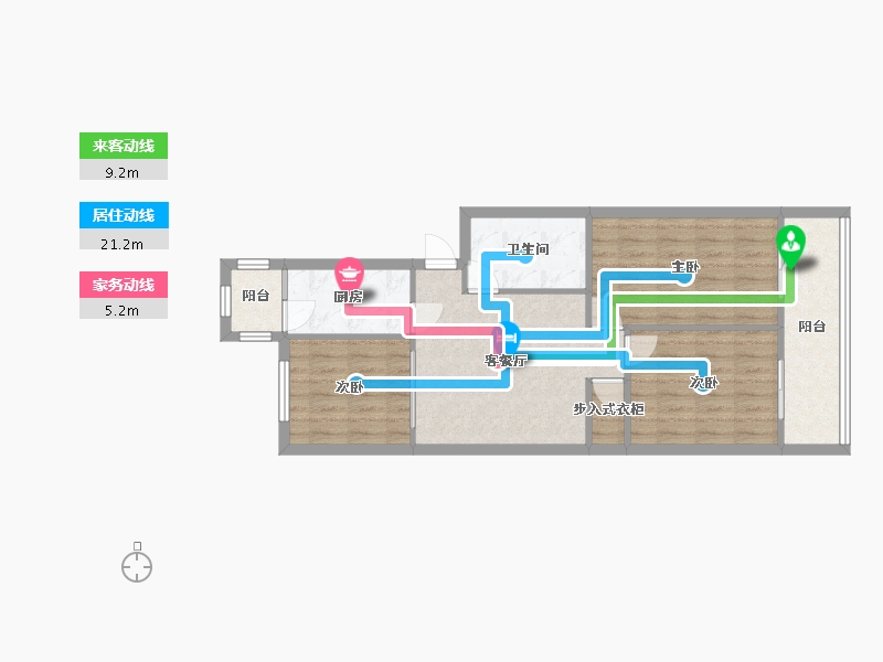 北京-北京市-方家村-85.00-户型库-动静线