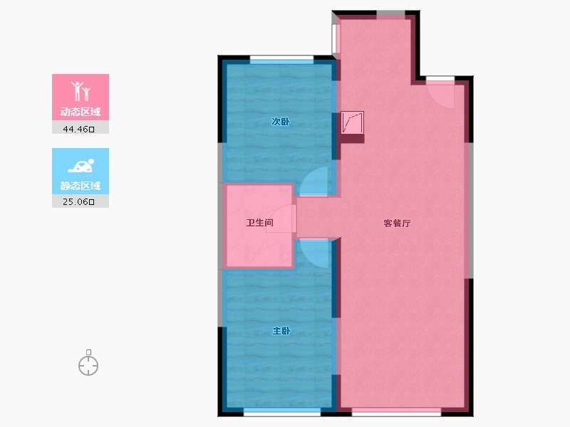 黑龙江省-哈尔滨市-汇智悦景湾-66.73-户型库-动静分区