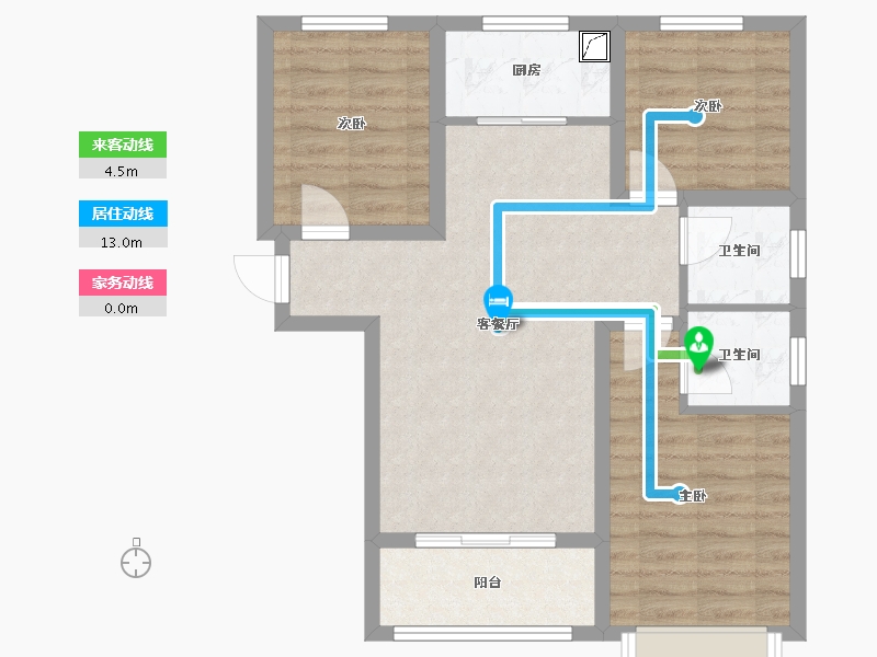 河北省-邯郸市-永丰嘉苑-88.00-户型库-动静线