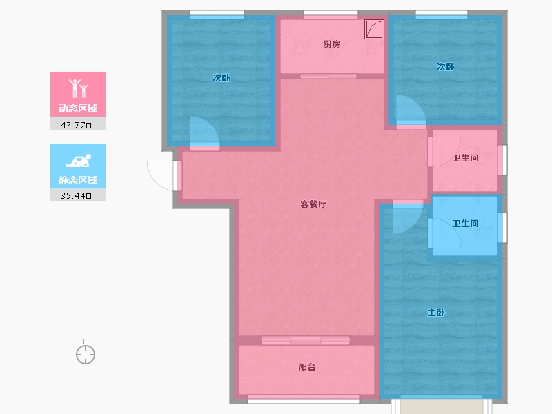 河北省-邯郸市-永丰嘉苑-88.00-户型库-动静分区