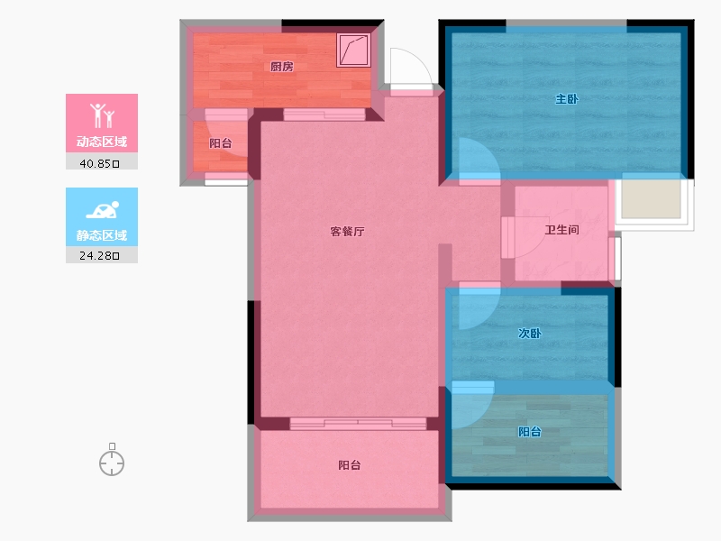 四川省-成都市-华侨城融创春风十里-56.30-户型库-动静分区