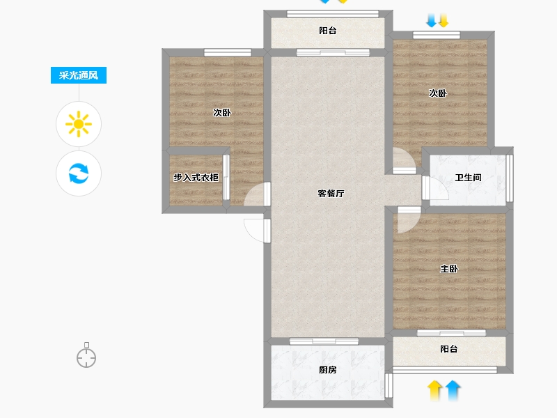 河南省-许昌市-千玺楽苑-98.52-户型库-采光通风