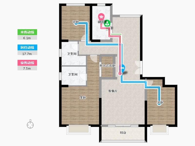 河北省-石家庄市-弘石湾尚府-125.30-户型库-动静线