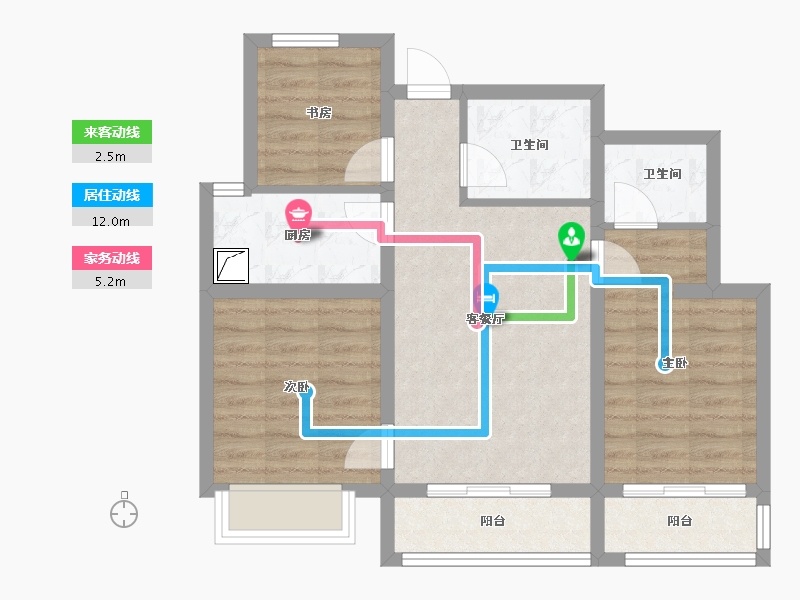 河北省-邯郸市-永丰嘉苑-77.00-户型库-动静线