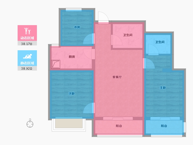 河北省-邯郸市-永丰嘉苑-77.00-户型库-动静分区