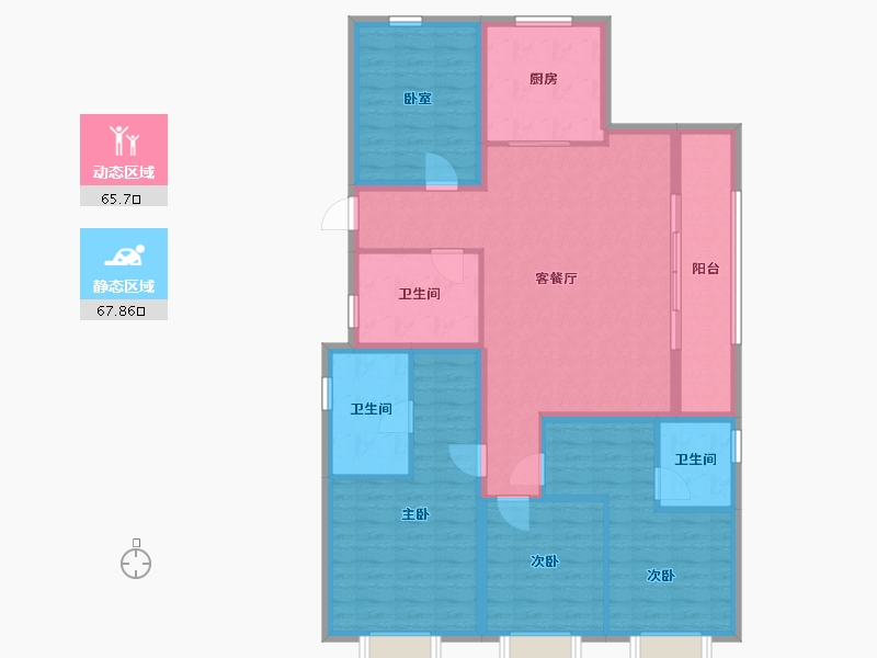 浙江省-金华市-万家风华-120.00-户型库-动静分区