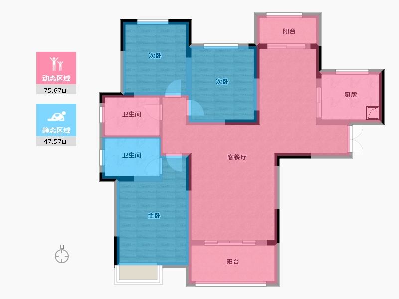 河南省-焦作市-东方今典境界-109.80-户型库-动静分区