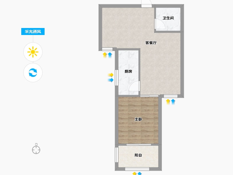 福建省-福州市-沿山佳园-52.00-户型库-采光通风