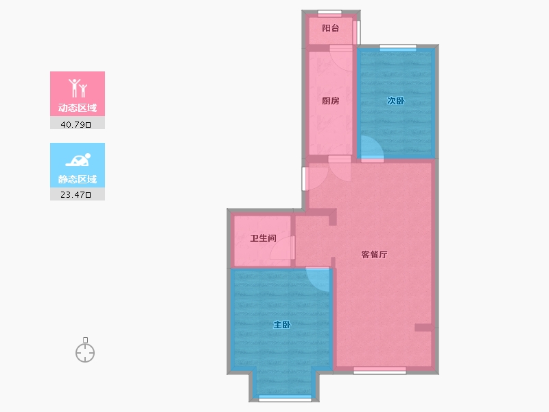 北京-北京市-京旺家园二区-80.87-户型库-动静分区