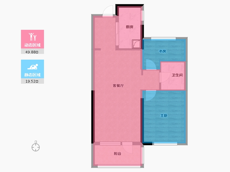 辽宁省-沈阳市-华润新凯旋-70.00-户型库-动静分区