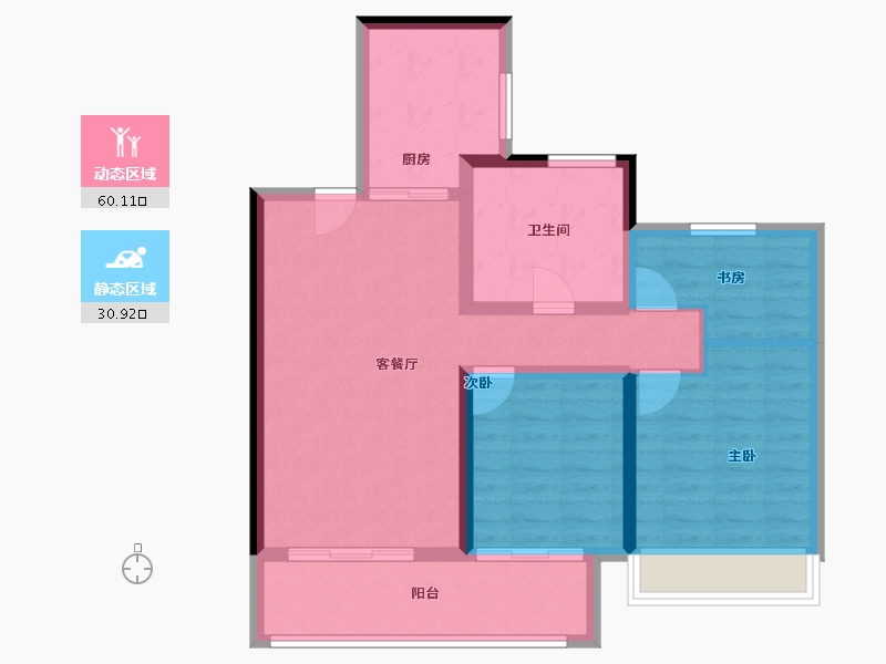 江苏省-常州市-中海桂语江南-81.13-户型库-动静分区