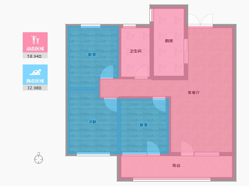 山东省-青岛市-盈创板桥华府-81.00-户型库-动静分区