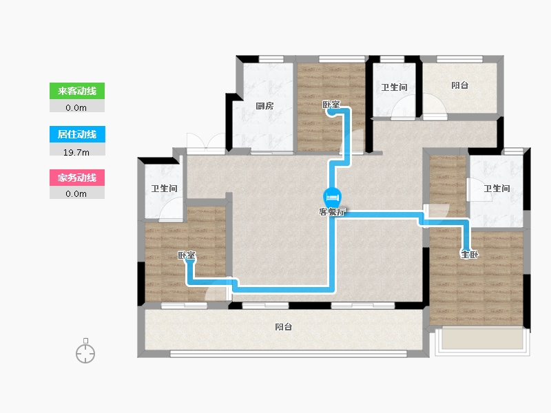 河南省-郑州市-新城·时光印象-114.40-户型库-动静线