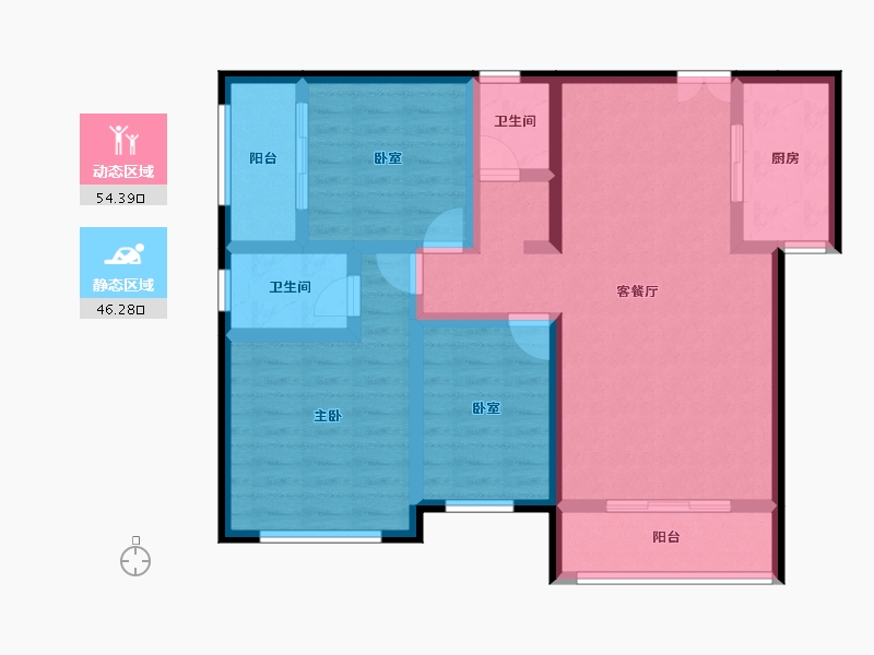 广西壮族自治区-防城港市-智仁家园-88.78-户型库-动静分区