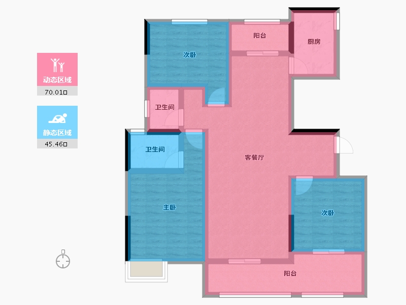 湖北省-孝感市-新天地-101.94-户型库-动静分区