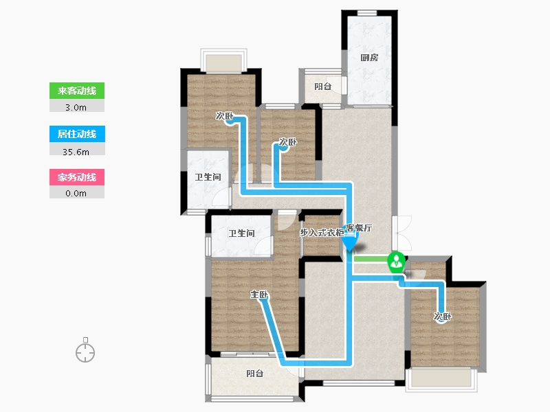 湖南省-株洲市-株洲恒大悦珑府-158.00-户型库-动静线