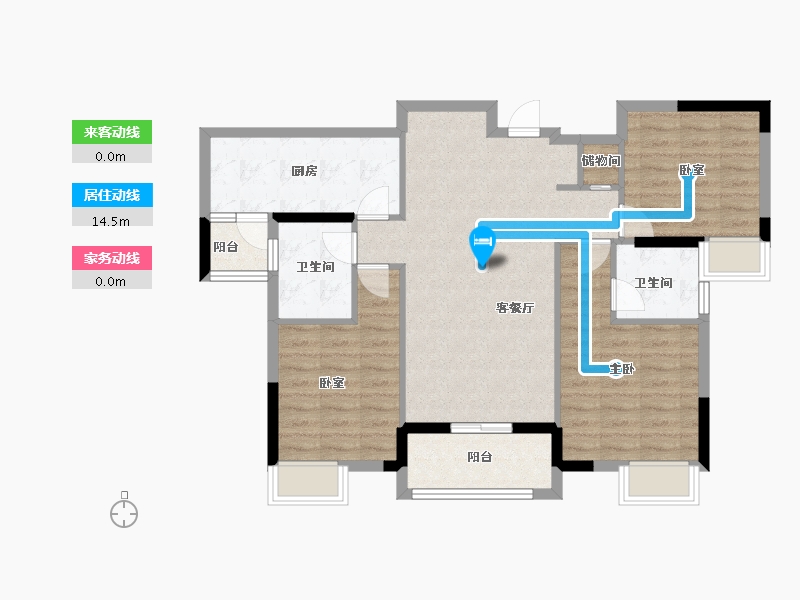 江西省-上饶市-富力西溪悦居-90.40-户型库-动静线