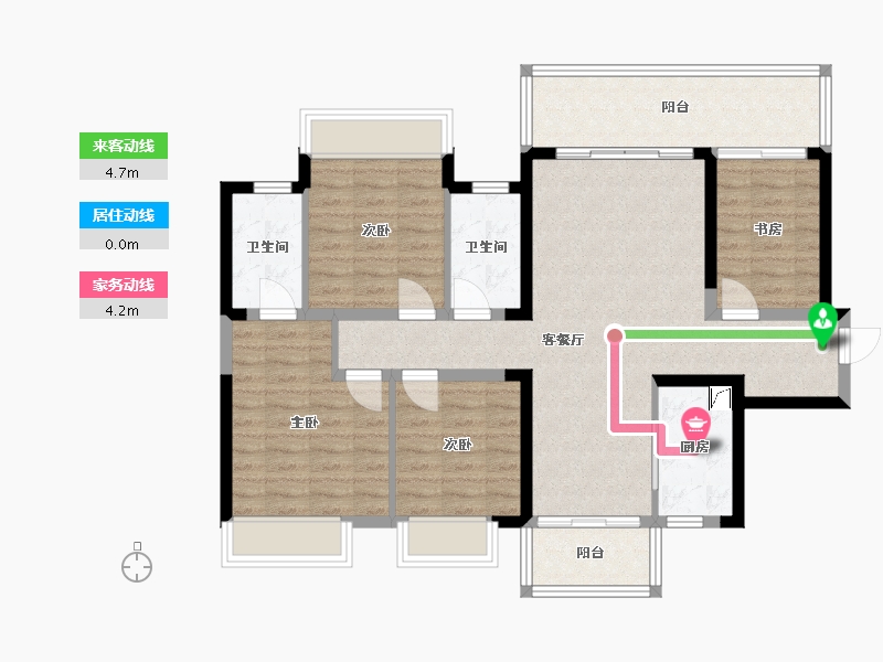 广西壮族自治区-南宁市-融创九熙府-97.00-户型库-动静线