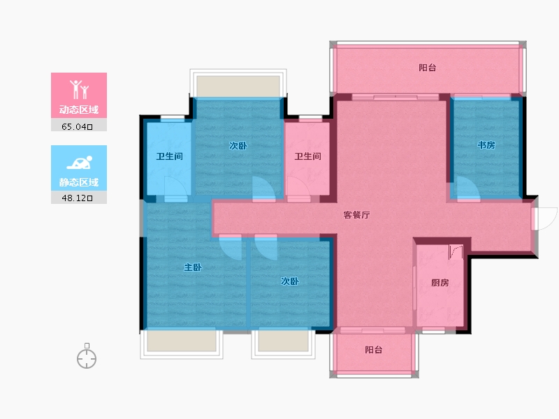 广西壮族自治区-南宁市-融创九熙府-97.00-户型库-动静分区