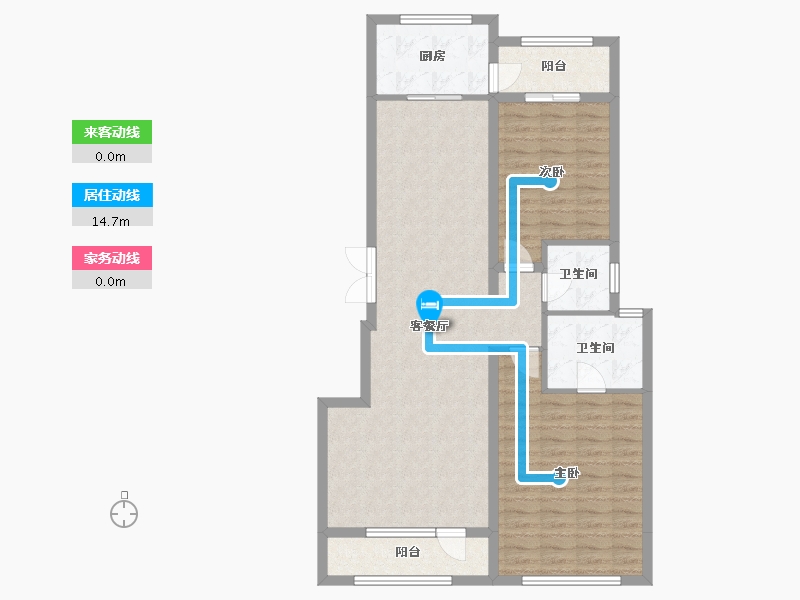 辽宁省-铁岭市-汇合・沣林居三期-99.07-户型库-动静线