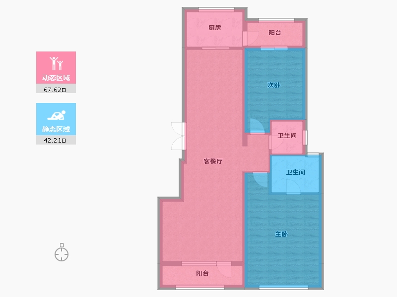 辽宁省-铁岭市-汇合・沣林居三期-99.07-户型库-动静分区