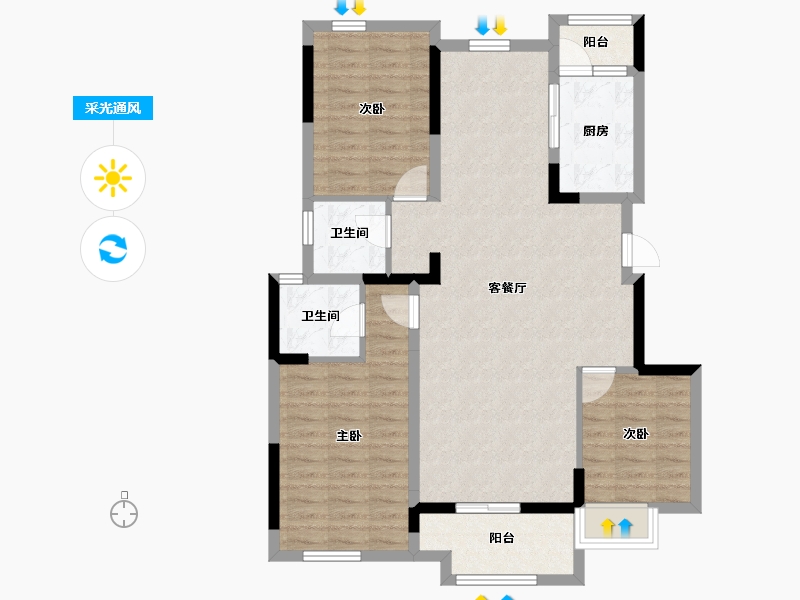 四川省-资阳市-优品道资溪学府-94.32-户型库-采光通风