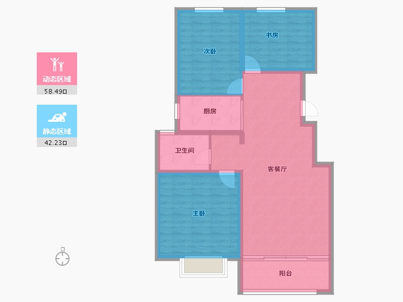 山东省-淄博市-美力理想城-91.02-户型库-动静分区