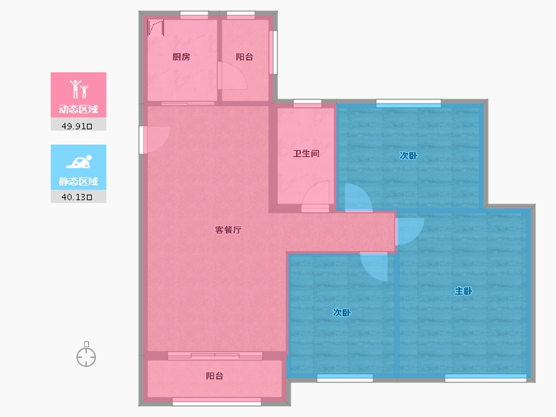 辽宁省-盘锦市-富盈·海滨新城-81.46-户型库-动静分区