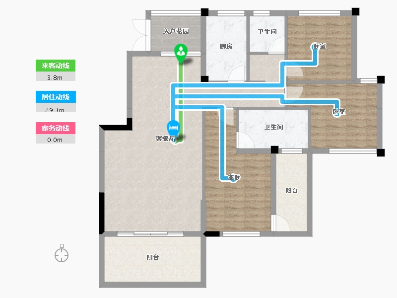 福建省-龙岩市-客都汇·金岸佳园-110.62-户型库-动静线