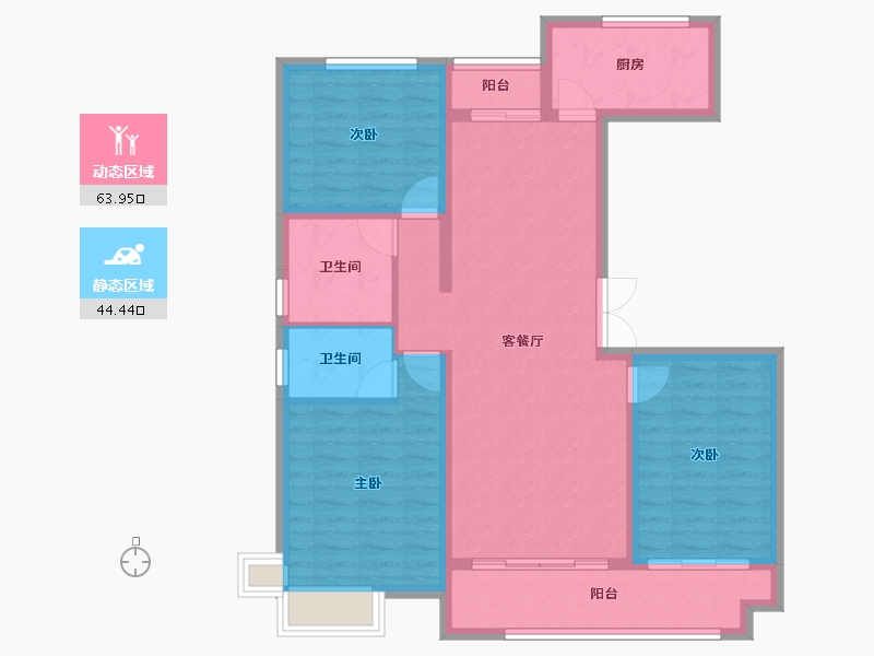 山东省-临沂市-房源·金域上府-97.13-户型库-动静分区