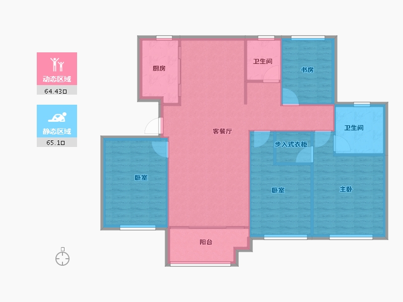 河南省-开封市-绿城·桃李春风-119.20-户型库-动静分区