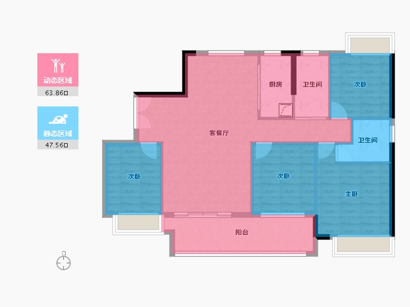 江西省-赣州市-翰林府-102.23-户型库-动静分区